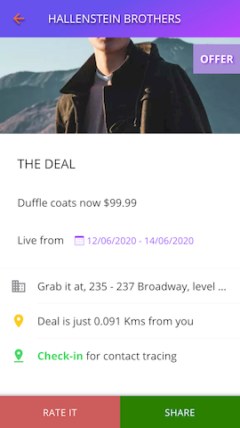 Just Deals nearby screen 